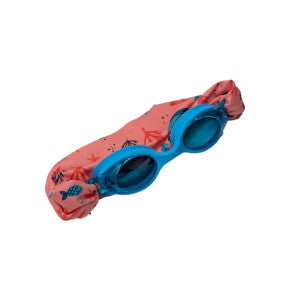 Gafas de natacion azul claro con turbante ballenas dandini 1