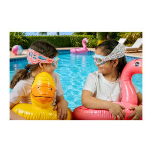 Mascara de buceo rosa con turbante ballenas dandini 2