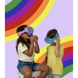 Mascara de buceo junior morada con turbante arcoiris dandini 2