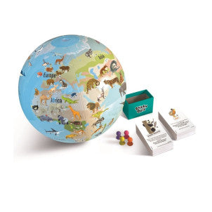 Juego de mesa animales + globo terraqueo 30cm caly 1