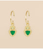 Pendiente najah green agate triangle muja juma 1