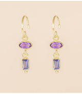 Pendiente lina amethyst oval muja juma 1