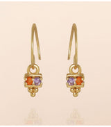 Pendiente raha amethyst round muja juma 1