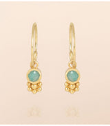 Pendiente bahja amazonite round muja juma 1