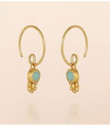 Pendiente bahja amazonite round muja juma 2