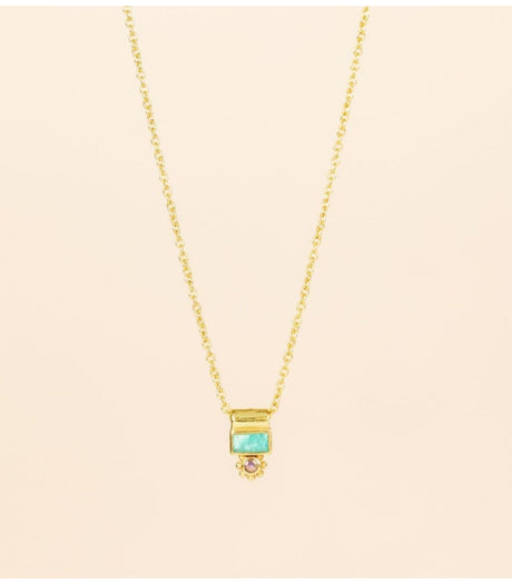 Collar mouna amazonite rectangle muja juma 1