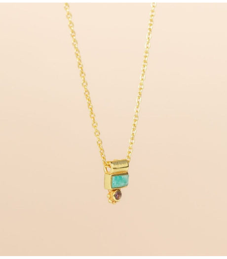 Collar mouna amazonite rectangle muja juma 2
