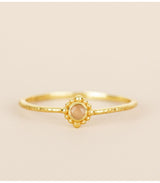 Anillo lamia peach moonstone round muja juma 1