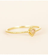 Anillo lamia peach moonstone round muja juma 2