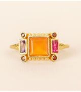 Anillo najma red agate square muja juma 1