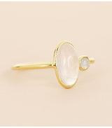 Anillo lina rose quartz oval muja juma 2