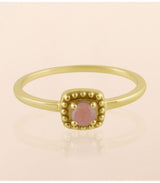 Anillo tizi pink opal round muja juma 1