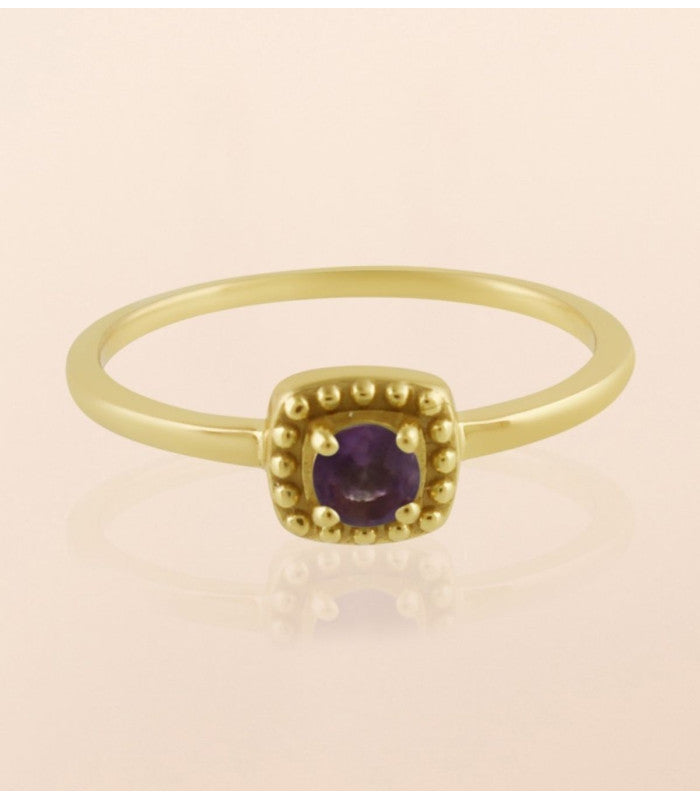 Anillo tizi amethyst round muja juma 1