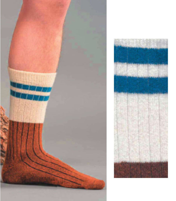 Calcetines amsterdam hombre cinnamon ecru woolsens 1