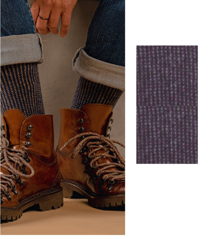 Calcetines zurich hombre burgundy woolsens 1