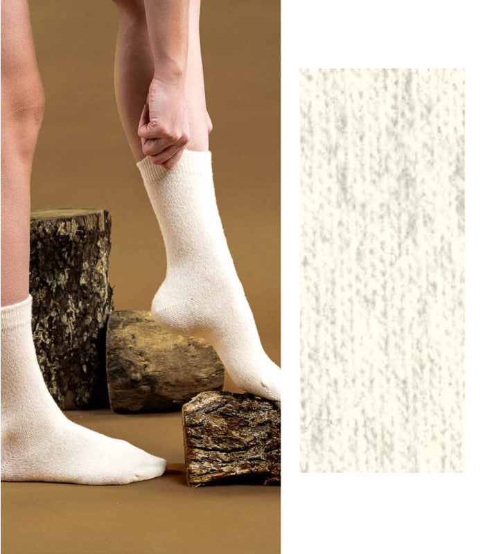 Calcetines oslo mujer ecru woolsens 1