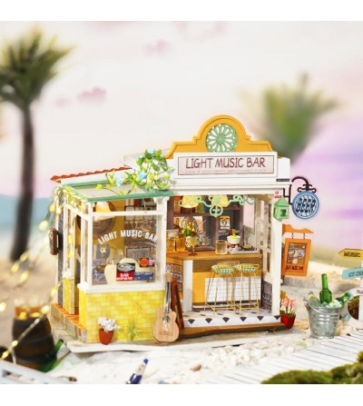 Casas en miniatura DIY.Light Music Bar 1