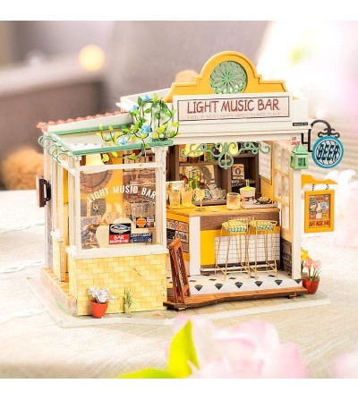 Casas en miniatura DIY.Light Music Bar 2