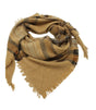 Fular triangular de cuadros con flecos beige atoll-palme 1