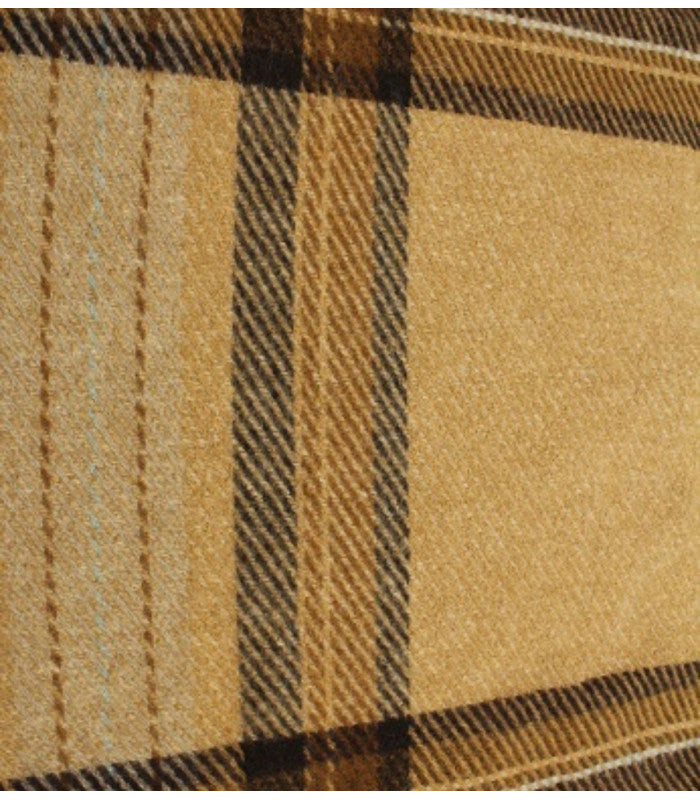 Fular triangular de cuadros con flecos beige atoll-palme 2