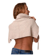 Echarpe de punto con cuello vuelto taupe atoll-palme 2