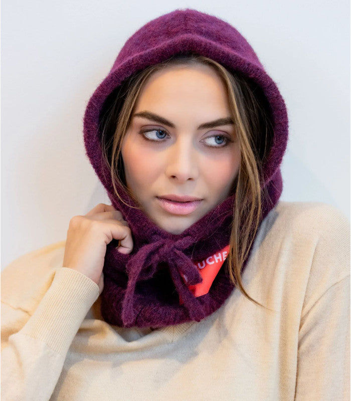 Capucha de baby alpaca kim burgundy k'puche 1