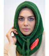 Capucha de baby alpaca kim green fir tree k'puche 2