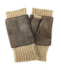 Mitones de piel de cordero s'amuser leira dk brown 1