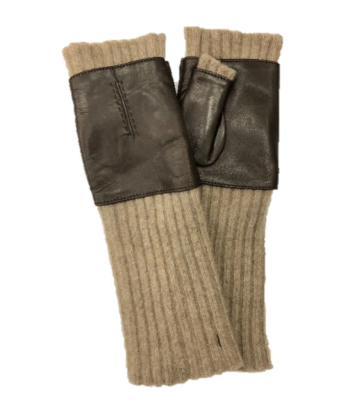 Mitones de piel de cordero s'amuser soana dk brown 1