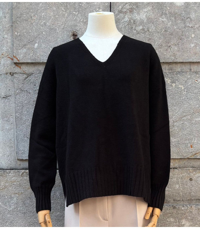 Jersey de lana magliepure cortona nero 1