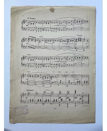 Hoja Partitura Música Antigua Vertical 1