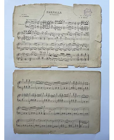 Hoja Partitura Música Antigua Horizontal 1