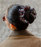 Scrunchie maxi chouchou tartan rouge 2