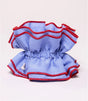 Scrunchie maxi chouchou vichy bleu rouge 1