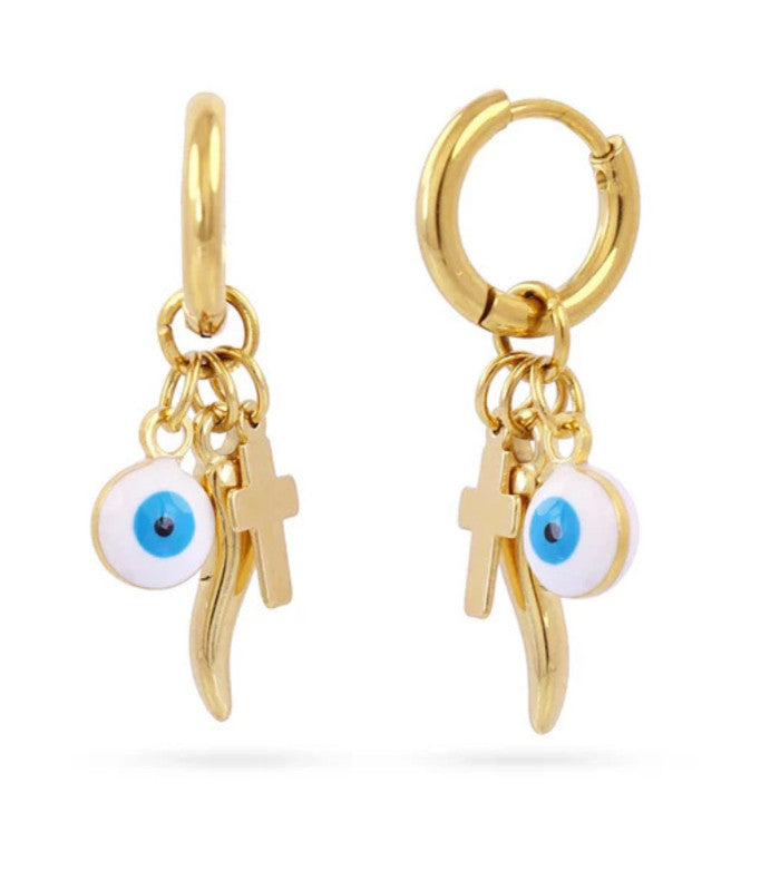 Pendiente cornicello fate dorado anartxy 1