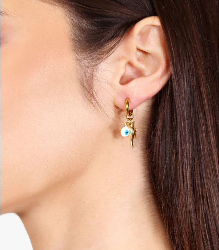 Pendiente cornicello fate dorado anartxy 2