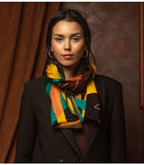 Echarpe fst flore turquoise 2