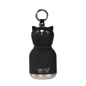Mini botella termica 200ml gato negro asobu 1