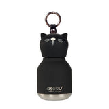 Mini botella termica 200ml gato negro asobu 1