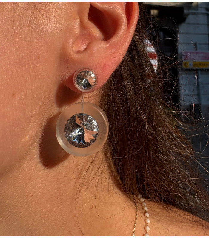 Pendientes largos miravidi bay givre 2