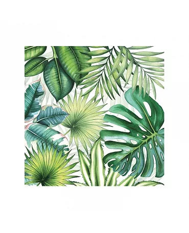 Servilletas TROPICAL LEAVES WHITE 1