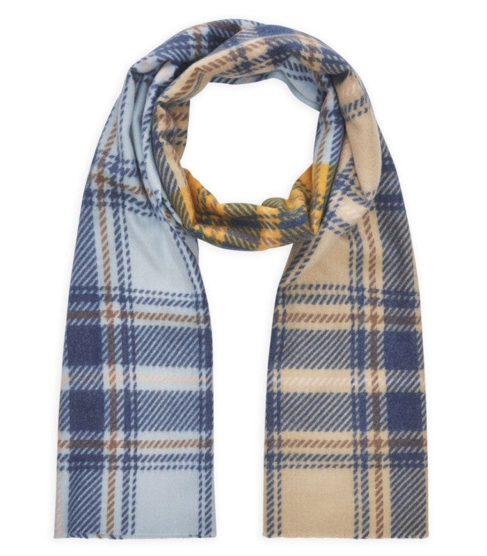Fular cachemir con estampado cuadros blue codello 1
