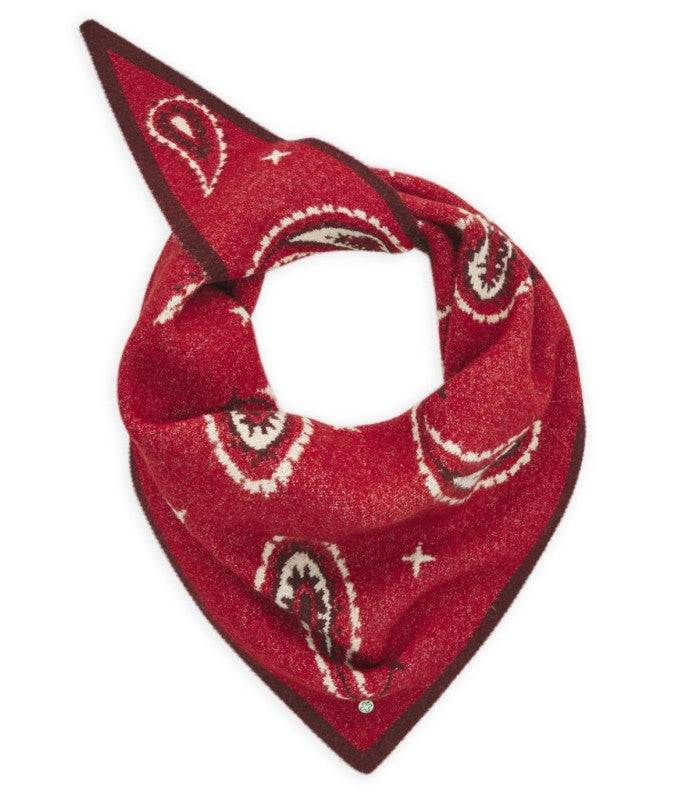 Panuelo triangular punto estampado paisley red codello 1