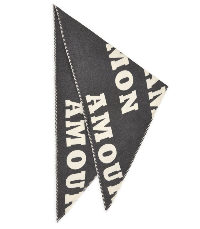 Panuelo triangular mon amour black codello 2