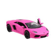 Coche matte lamborghini aventador rosa kinsmart 1