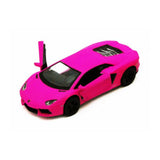 Coche matte lamborghini aventador rosa kinsmart 2