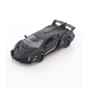 Coche matte lamborghini veneno negro kinsmart 1