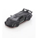 Coche matte lamborghini veneno negro kinsmart 1