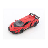 Coche matte lamborghini veneno rojo kinsmart 1