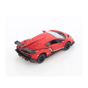 Coche matte lamborghini veneno rojo kinsmart 2